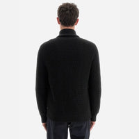 Full Zip Black Wool Jacket