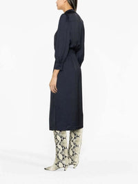 Relinda Satin Navy Dress