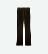 Pistol Green Velvet Trousers