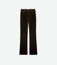 Pistol Green Velvet Trousers