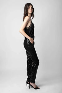 Sequined Black Trousers