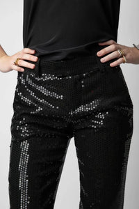 Sequined Black Trousers
