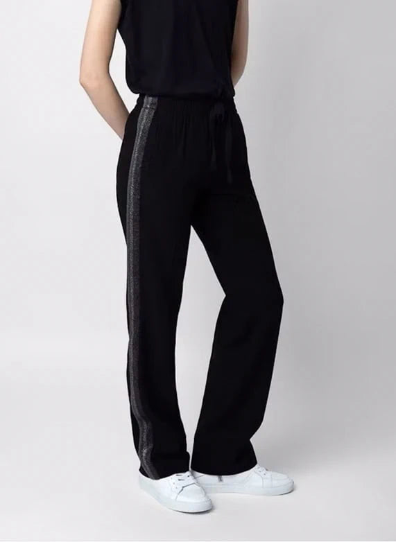 High-Waisted Black Trousers