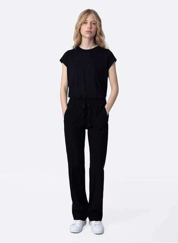 High-Waisted Black Trousers