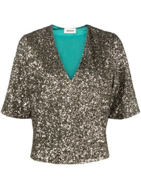 Tytane Sequin Brown Blouse
