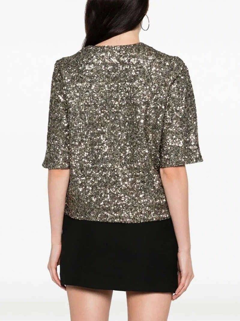 Tytane Sequin Brown Blouse