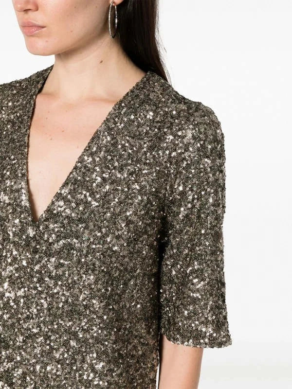Tytane Sequin Brown Blouse