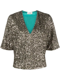 Tytane Sequin Brown Blouse