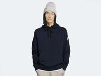 Huron Logo-Patch Navy Blue Hoodie