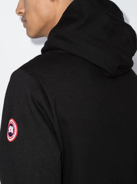 Huron Logo-Patch Navy Blue Hoodie