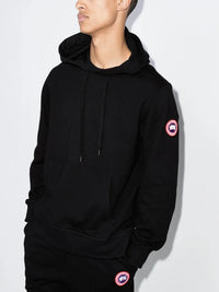 Huron Logo-Patch Navy Blue Hoodie