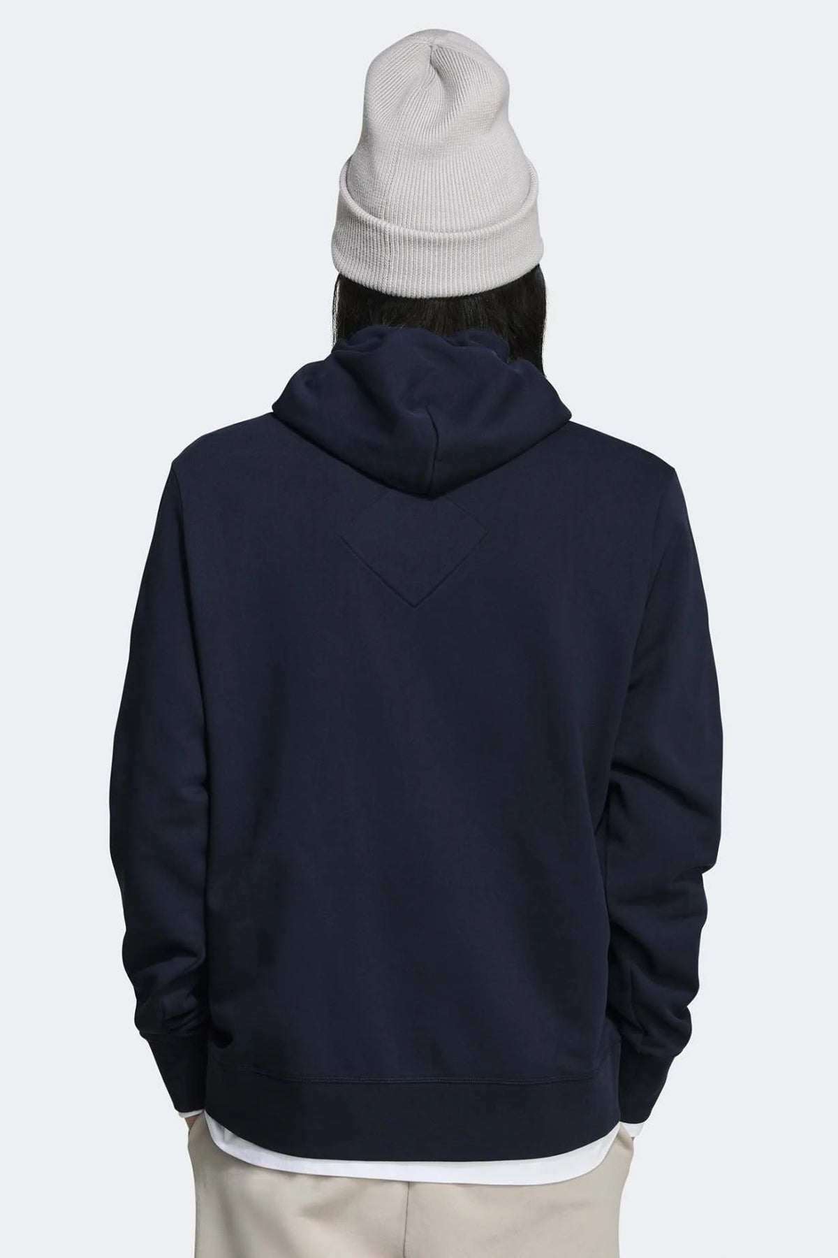 Huron Logo-Patch Navy Blue Hoodie