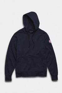 Huron Logo-Patch Navy Blue Hoodie