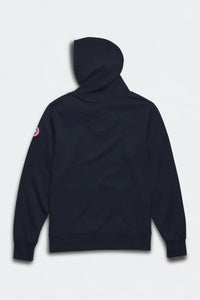 Huron Logo-Patch Navy Blue Hoodie