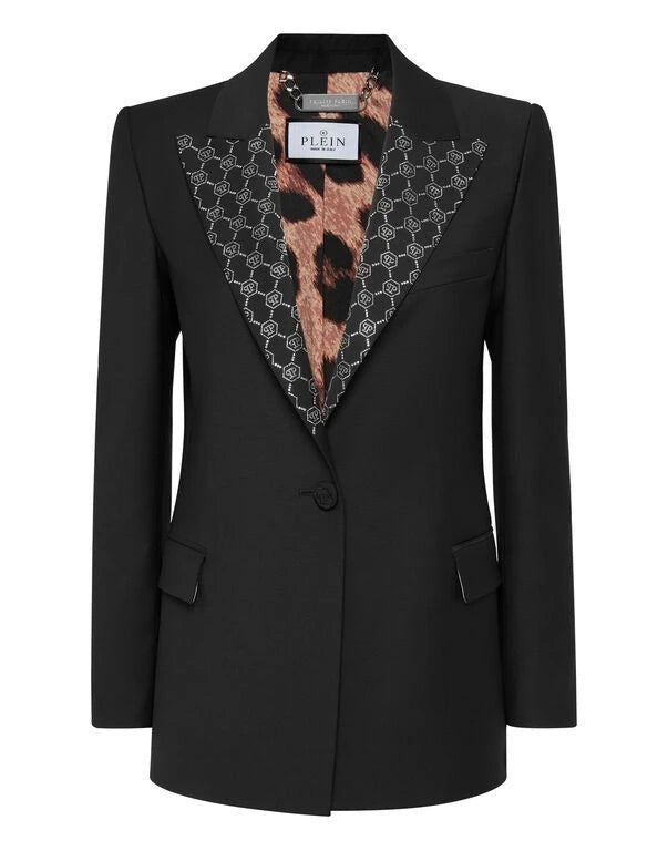 Wool Boxy Blazer Black