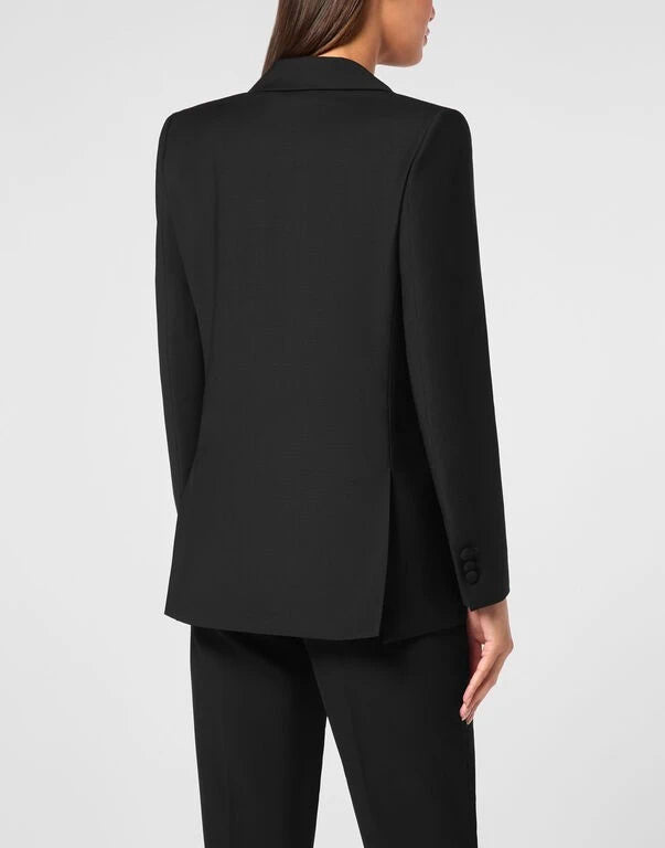 Wool Boxy Blazer Black