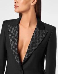 Wool Boxy Blazer Black