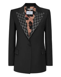 Wool Boxy Blazer Black