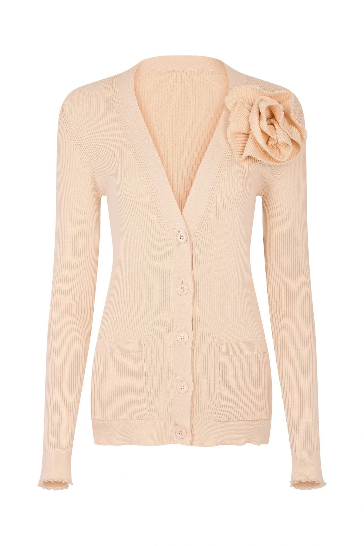 Brushed Striped Black/pink Cardigan