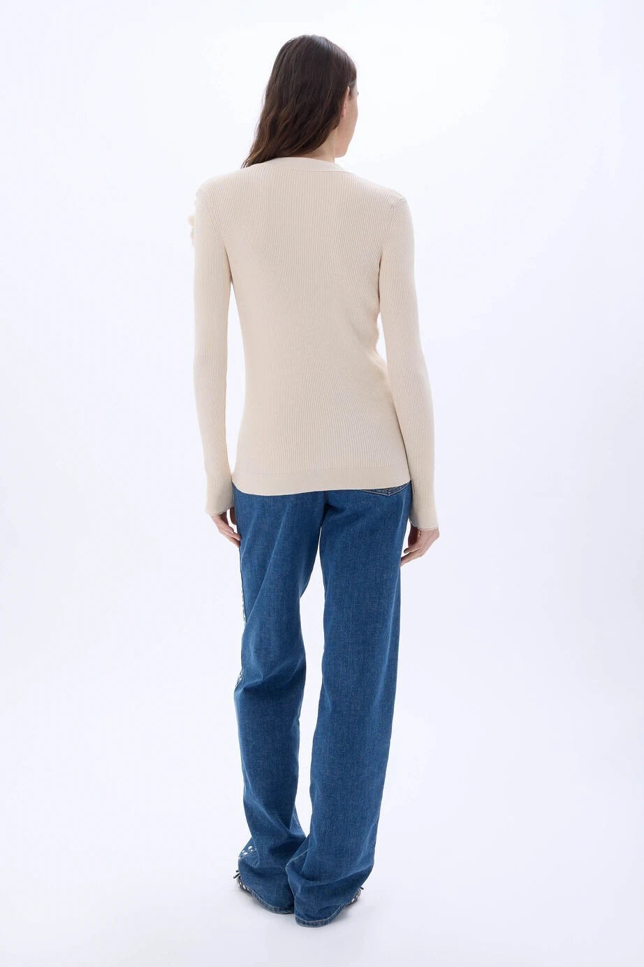 Brushed Striped Black/pink Cardigan