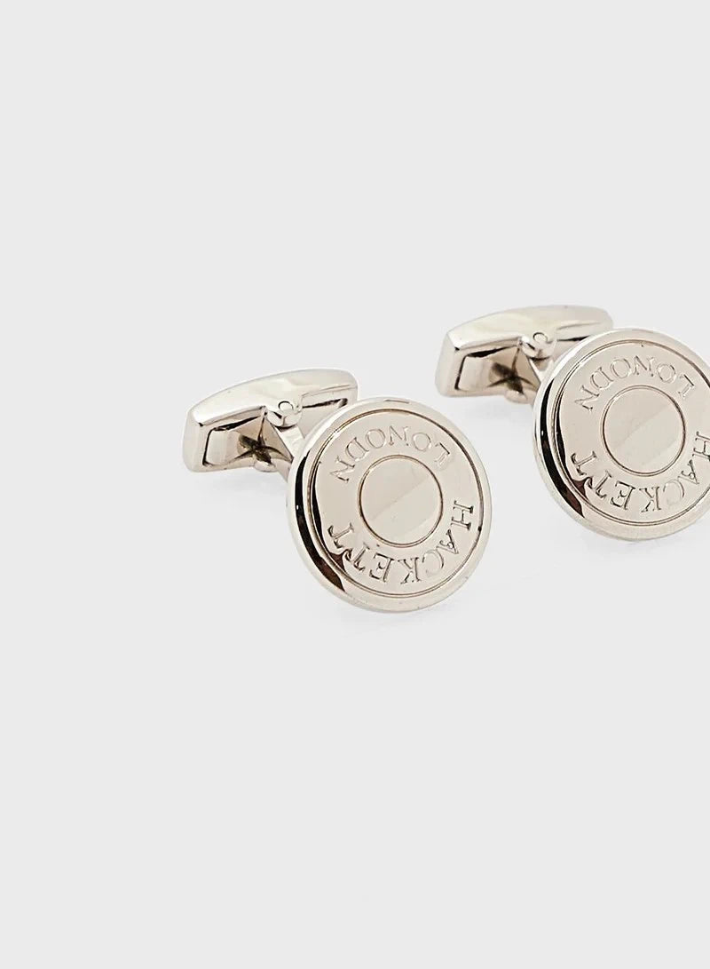 Polo Button Silver Cufflinks