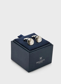 Polo Button Silver Cufflinks