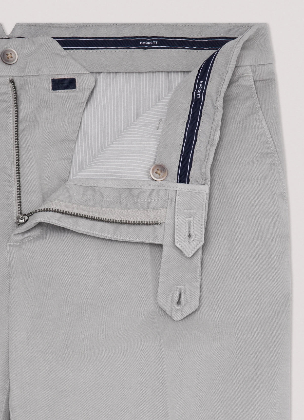 Kensington Slim-Fit Silver Chinos