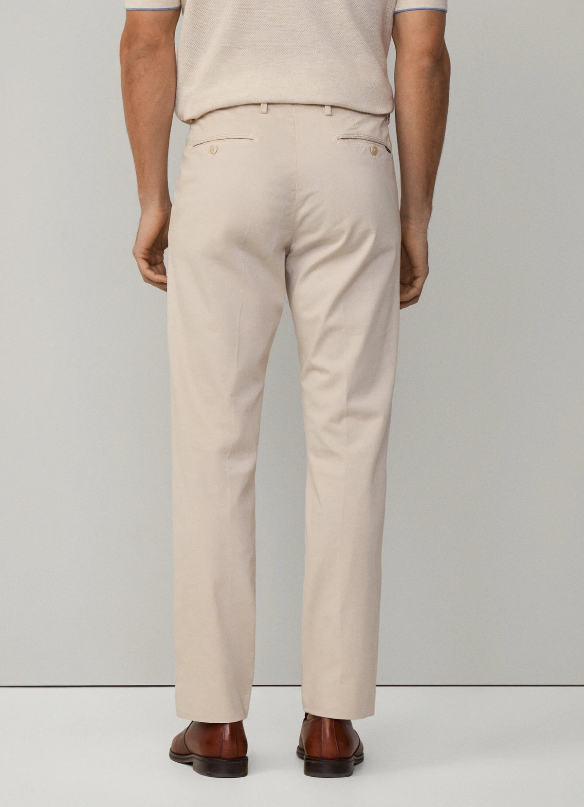 Kensington Slim-Fit Silver Chinos