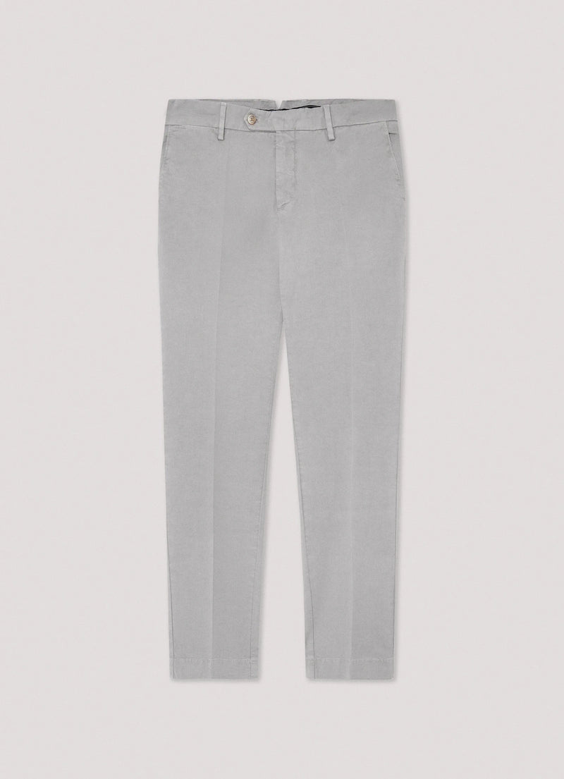 Kensington Slim-Fit Silver Chinos