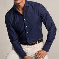 Micro Dot Navy Blue Shirt