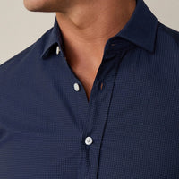 Micro Dot Navy Blue Shirt