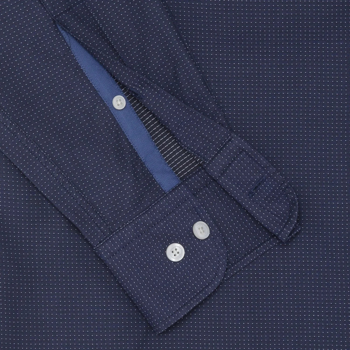 Micro Dot Navy Blue Shirt