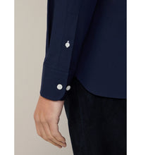 Poplin Eng Stripe Navy Shirt