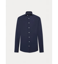 Poplin Eng Stripe Navy Shirt