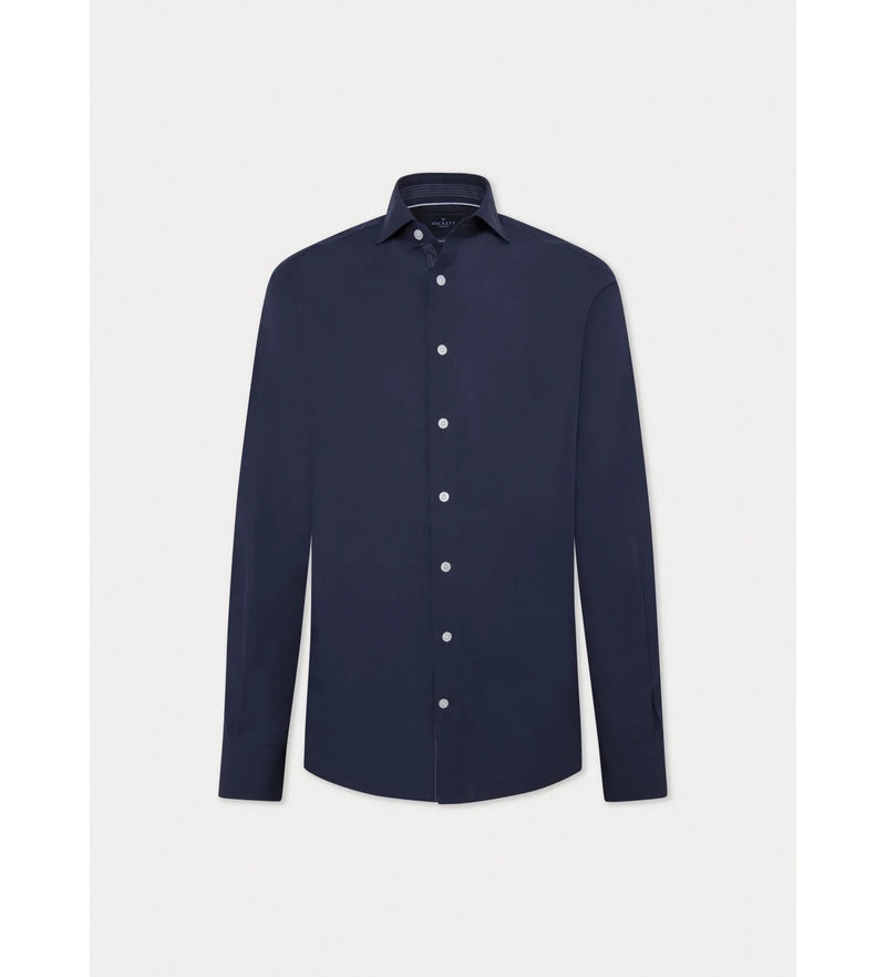 Poplin Eng Stripe Navy Shirt