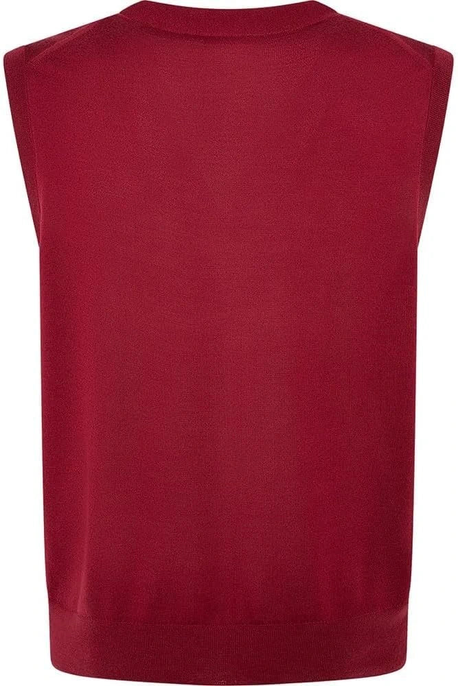 Merino Wool Red Cardigan