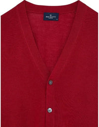Merino Wool Red Cardigan