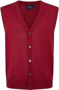 Merino Wool Red Cardigan