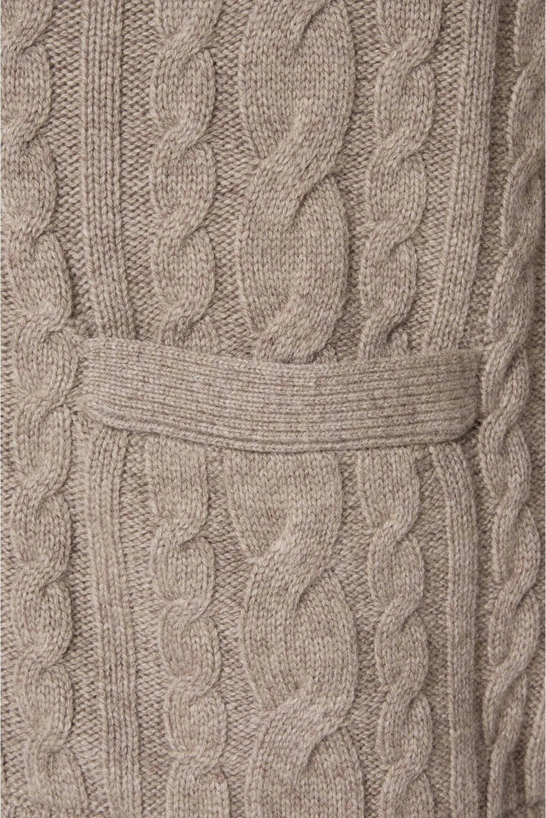 Cable Shawl Brown Cardigan