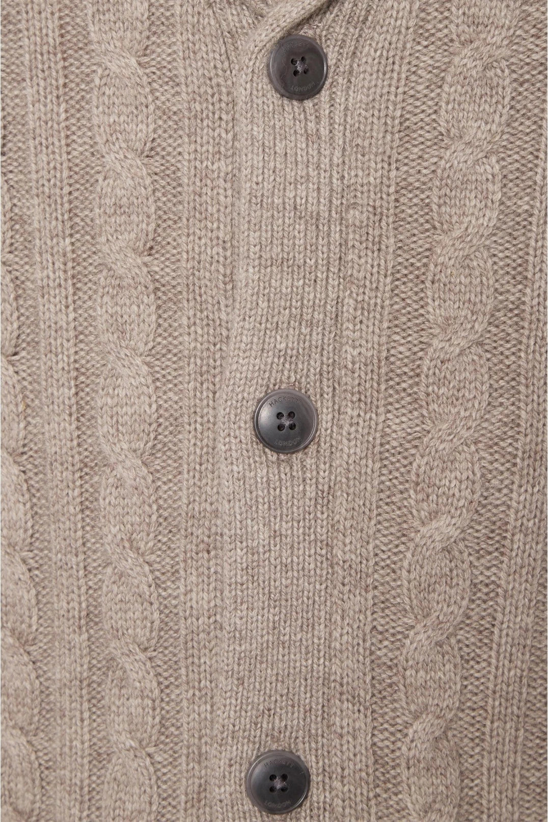 Cable Shawl Brown Cardigan