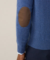 Lambswool Navy Blue Crew Knitwear