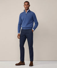 Lambswool Navy Blue Crew Knitwear