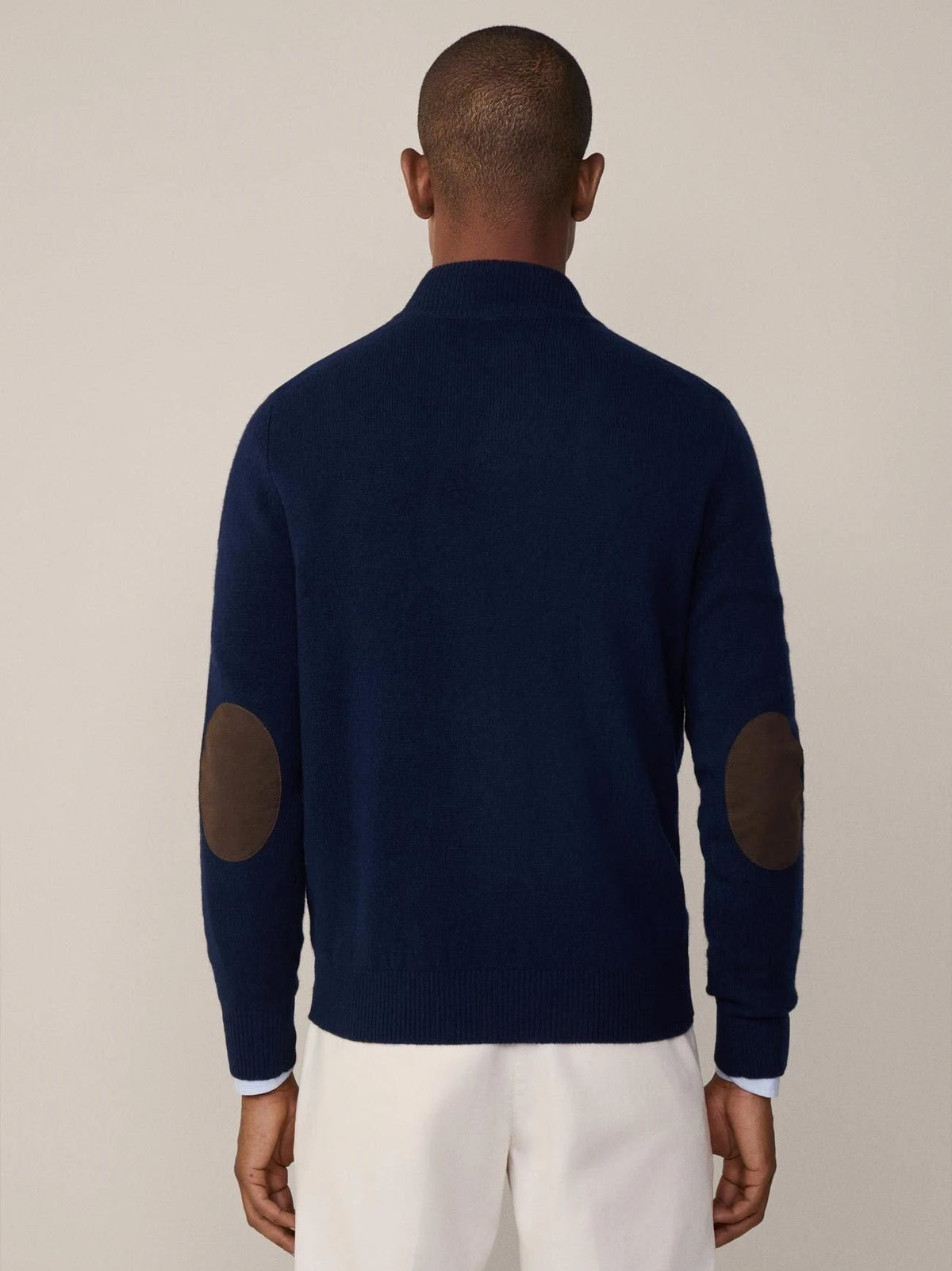 Lambswool Half-Zip Navy Jumper