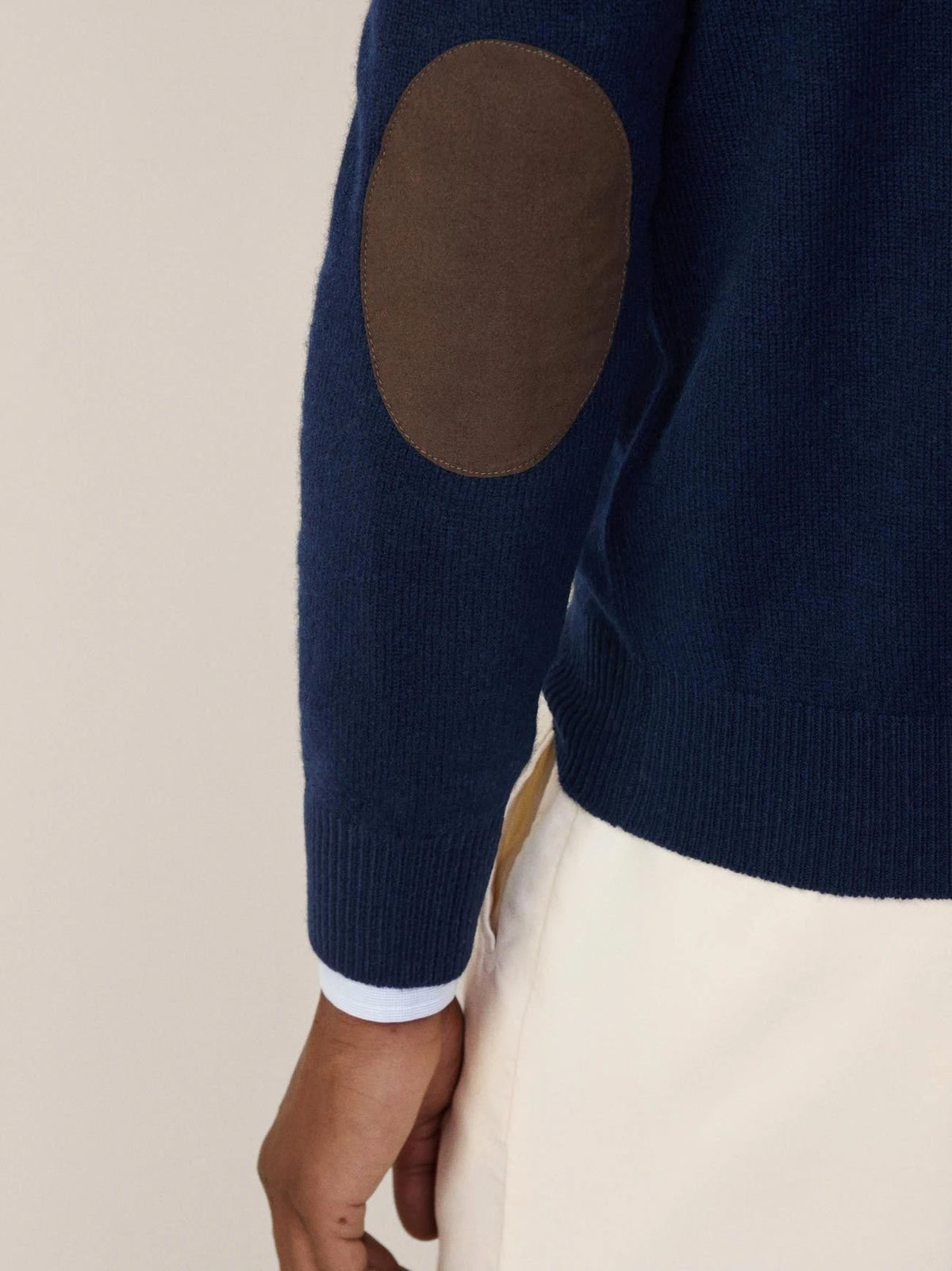 Lambswool Half-Zip Navy Jumper