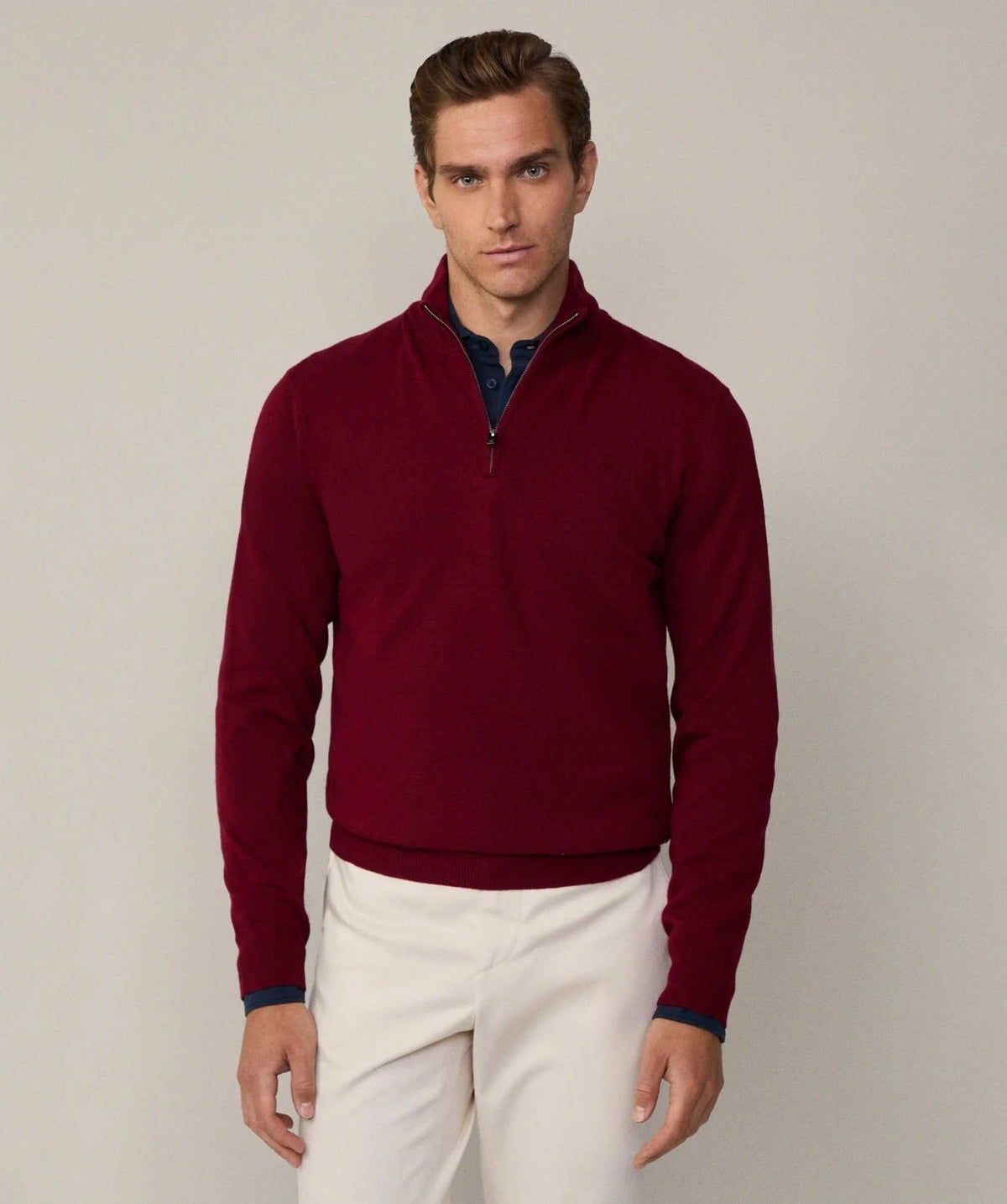 Merino Cashmere Mix Red Jumper