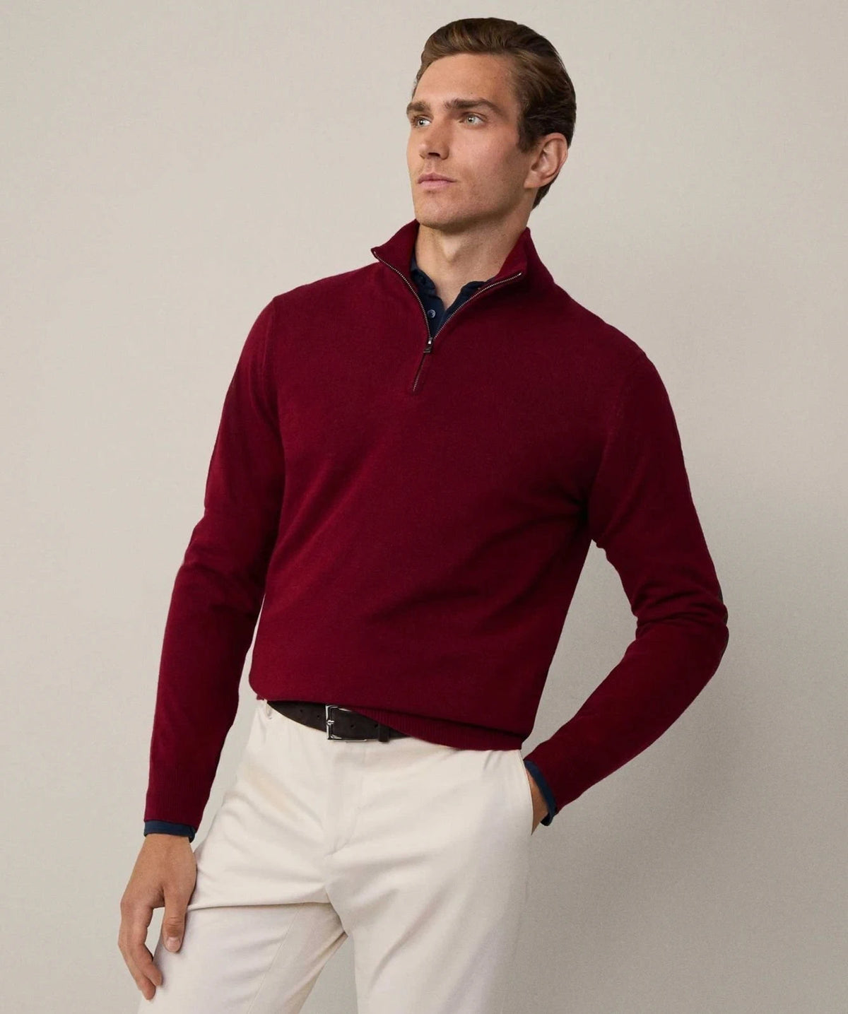 Merino Cashmere Mix Red Jumper