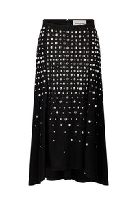 Rhinestone Striped Multicolour Skirt