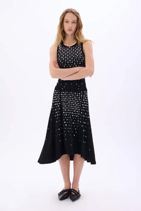 Rhinestone Striped Multicolour Skirt