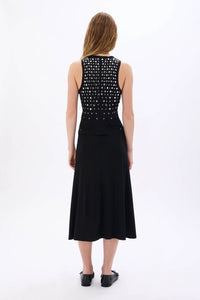 Rhinestone Striped Multicolour Skirt