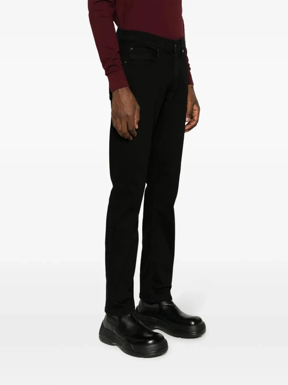 Slim-Fit Black Denim Jeans